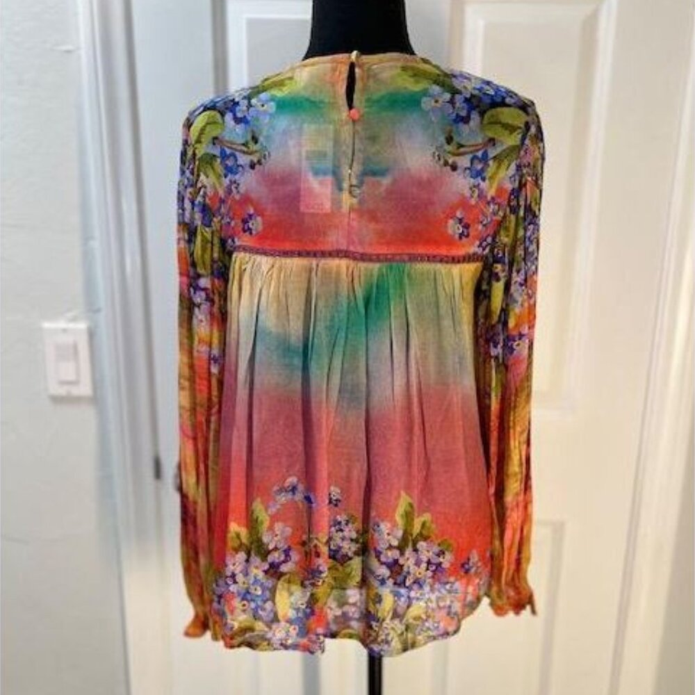 Bl-nk Miranda Peasant Blouse in Papaya from Anthropologie - Size XS - NWT - Picture 8 of 9